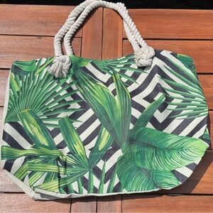 ☀️☀️Tropical Green Leaf Print Tote Bag